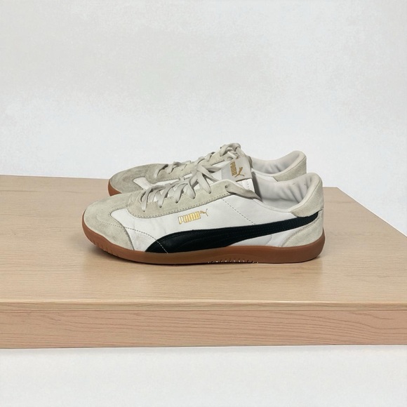 Puma Men's Cream and Black Sneakers - Picture 1 of 5